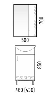 Зеркало-шкаф Corozo Олимп SD-00000695 50см белый